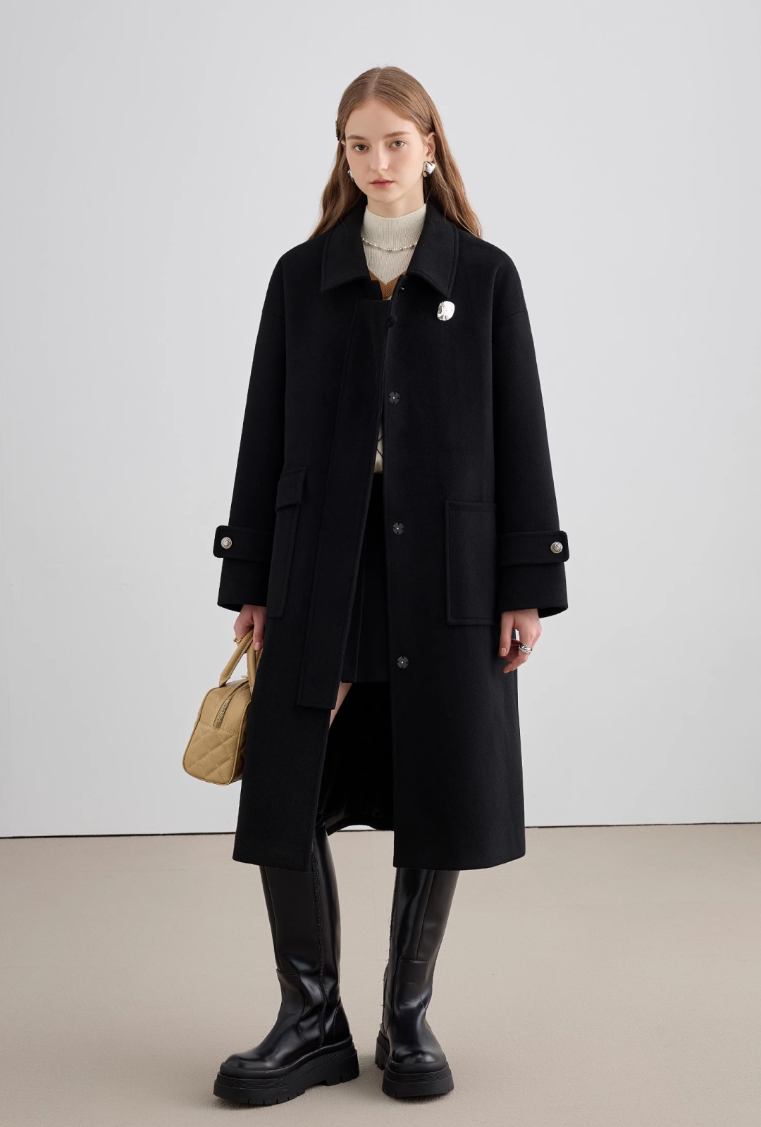 French black long coat