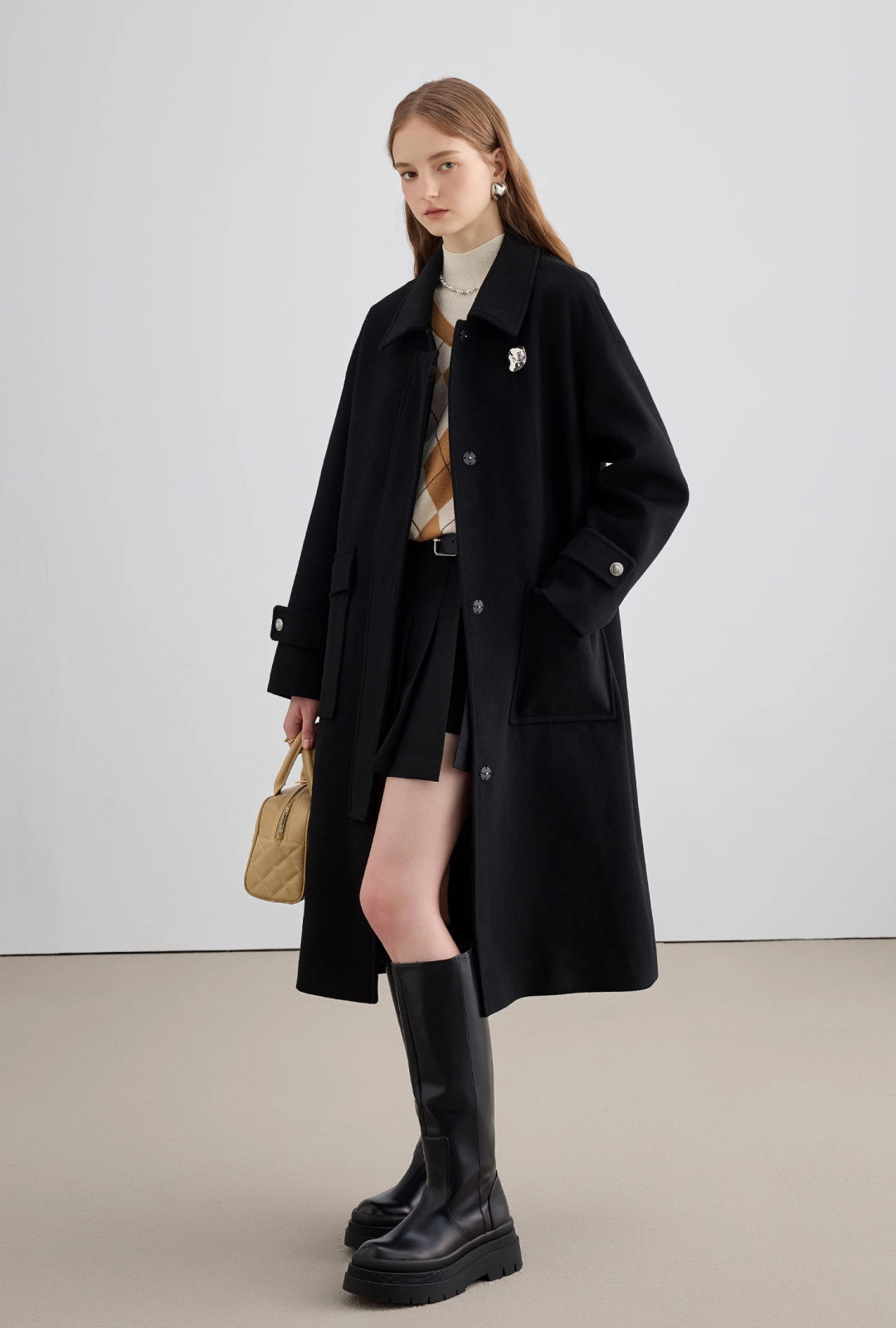 French black long coat