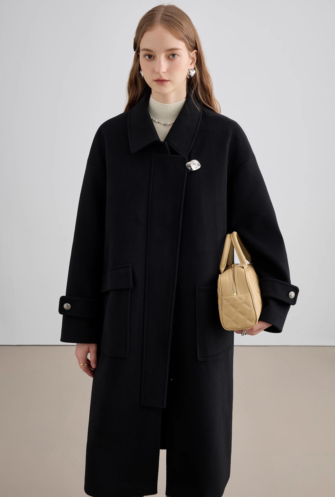 French black long coat