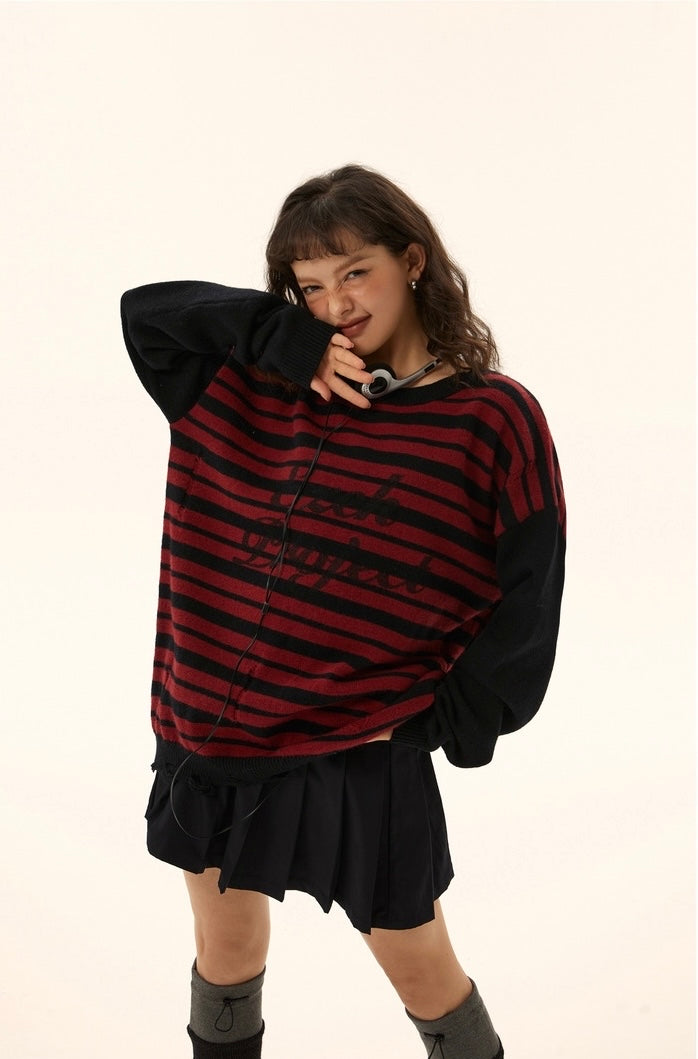 Bicolor Stripe Knit