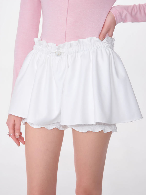 High-Waist Fungus A-Line Skirt Shorts