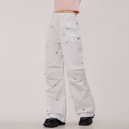 Retro Diamond Wide Pants