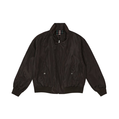 Long-sleeved black short jacket both sides
