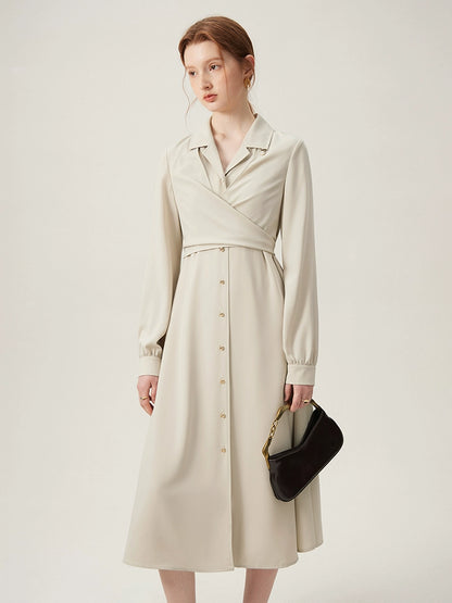 French Temperament Long Sleeve Dress