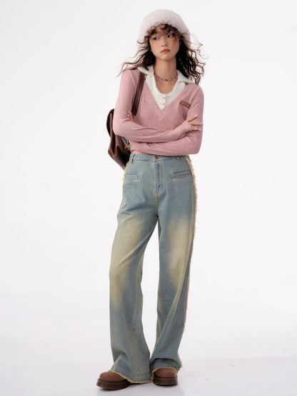 Retro Low Edge Straight Pants