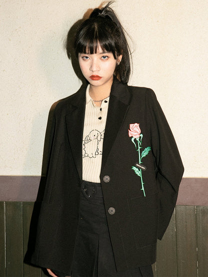 Rose Embroidered Jacket