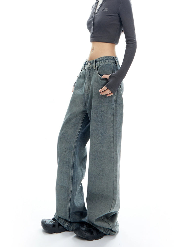 American Loose Wide Leg Jeans Pants