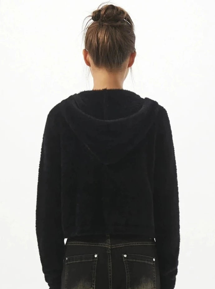 American  Cropped Hooded Butterfly  Jacket