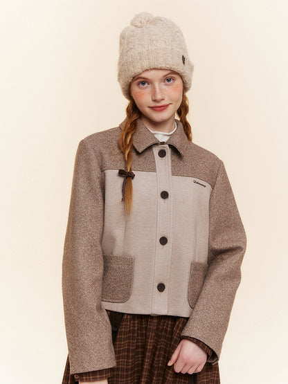 Stitched Tweed Short Jacket