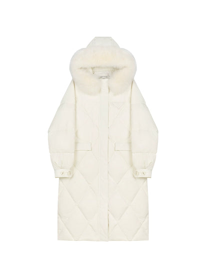 Fur Collar Hooded Thickened Down Jacket
