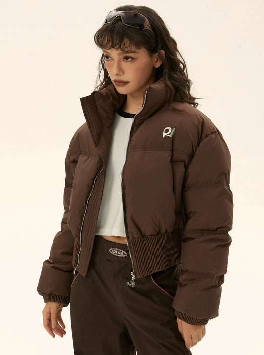 Removable hooded Maillard down jacket