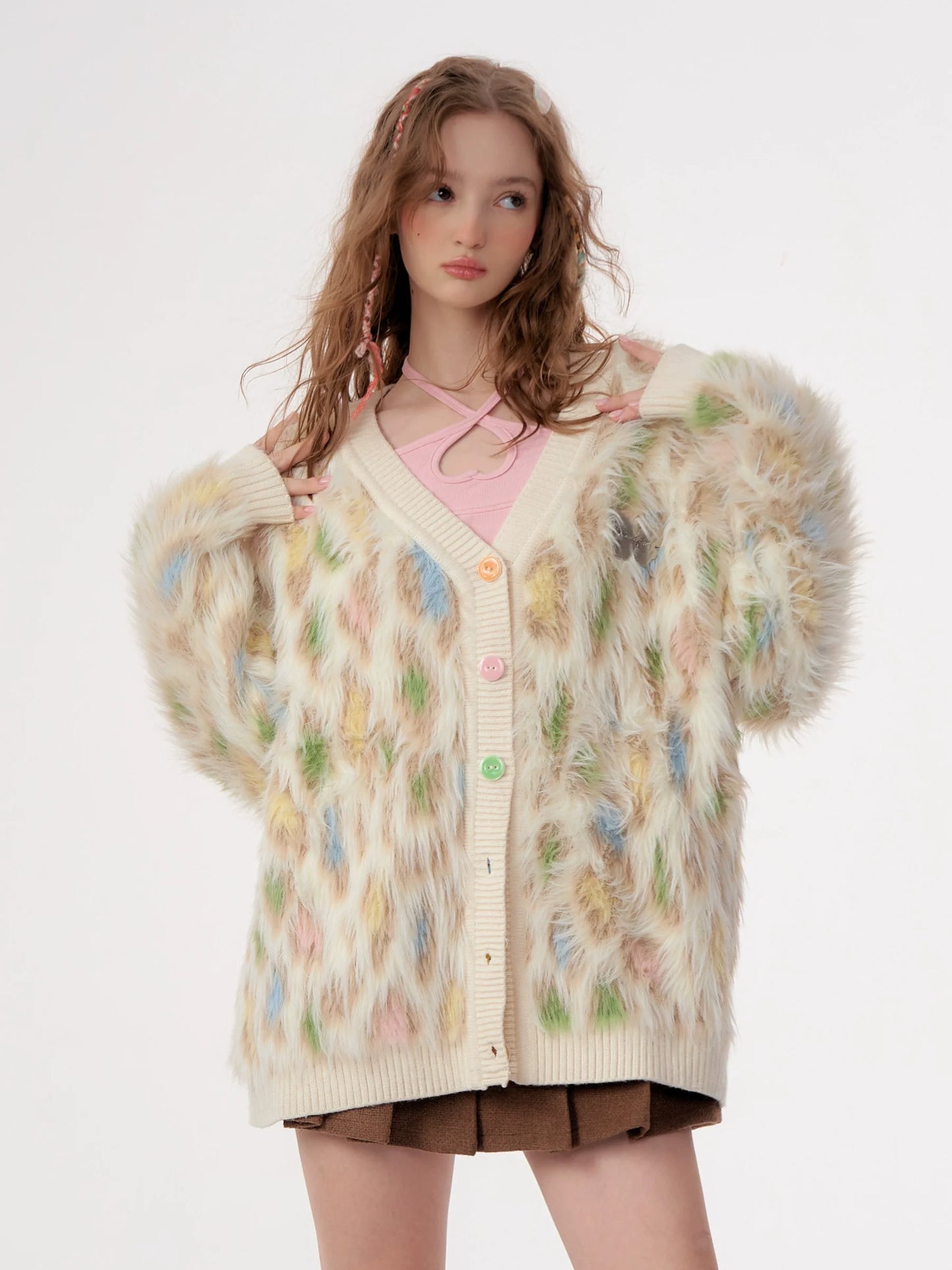 Animal Fluffy Cardigan