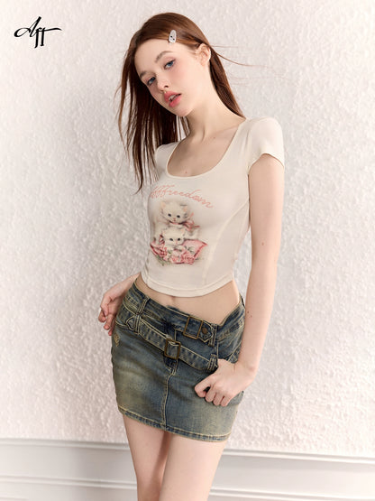 ORIGINAL CAT T-SHIRT SLIM TOP