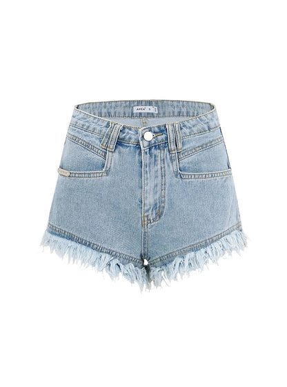 High Waist Wide Legs Slim Short Jean Pants