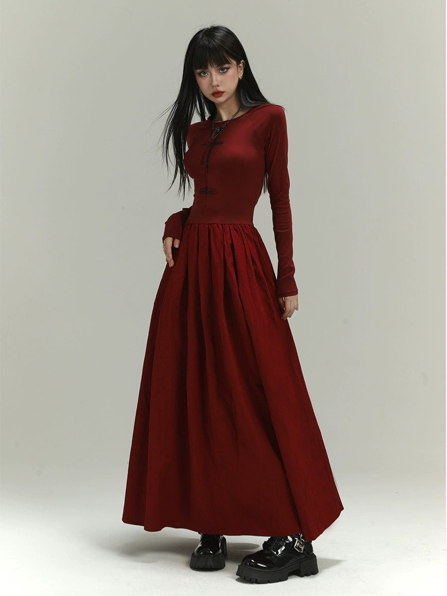 Rote Geburtstagsfeierkleid