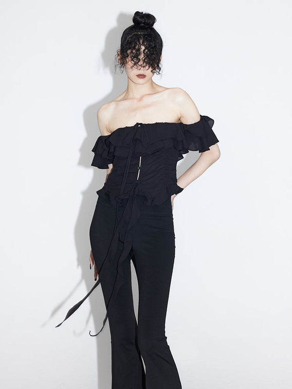 Off-the-shoulder Frilled Camisole