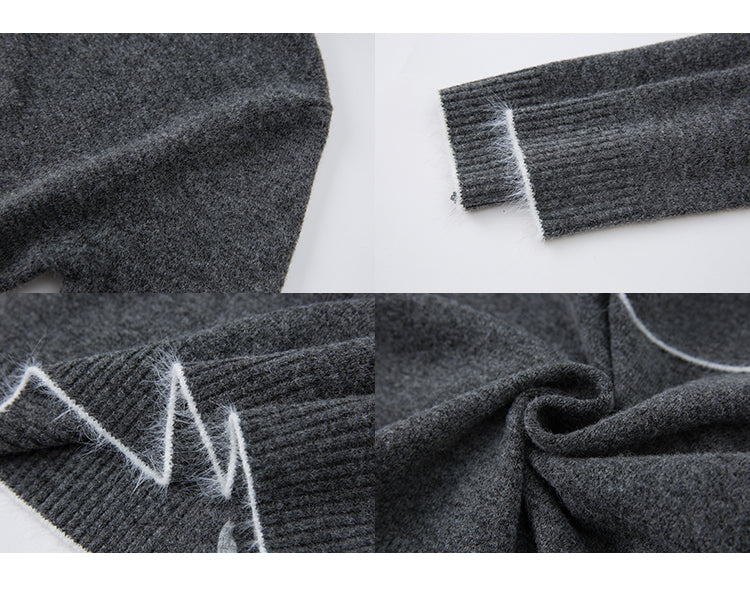 Front ribbon design knit