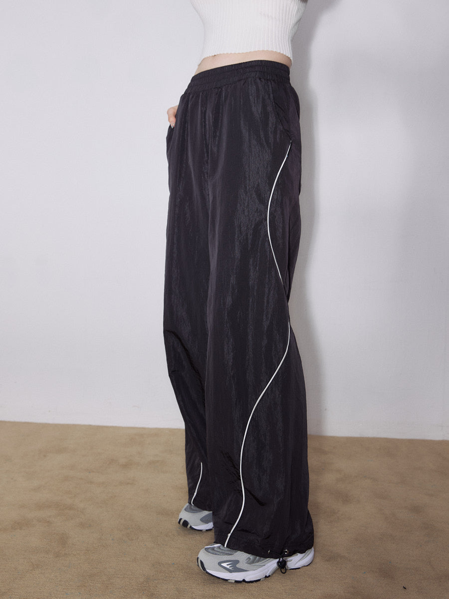 Side Wave Line Nylon Pants