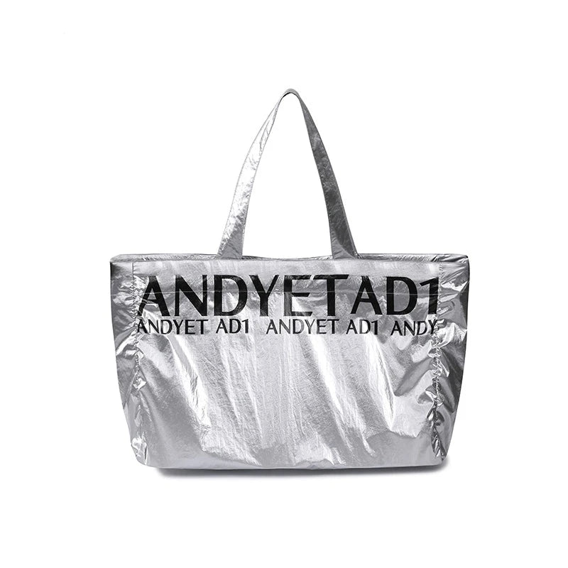 Original Logo Druck Design Silber Tasche