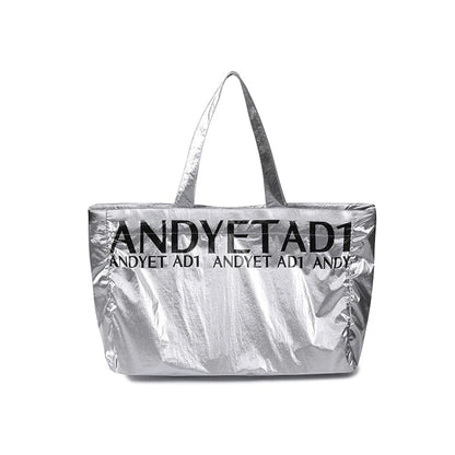 Original Logo Print Design Silver Bag