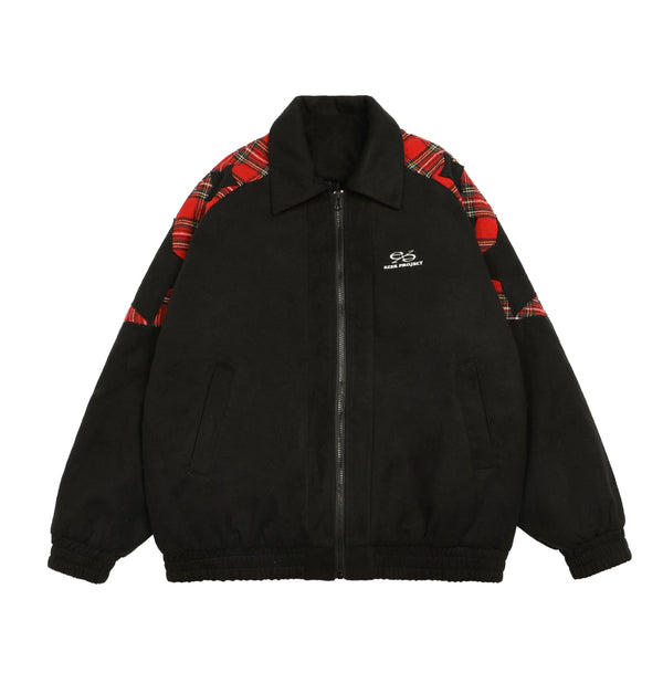 American vintage woolen paneled cotton jacket