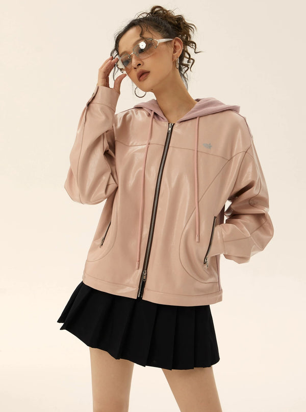 American retro leather jacket