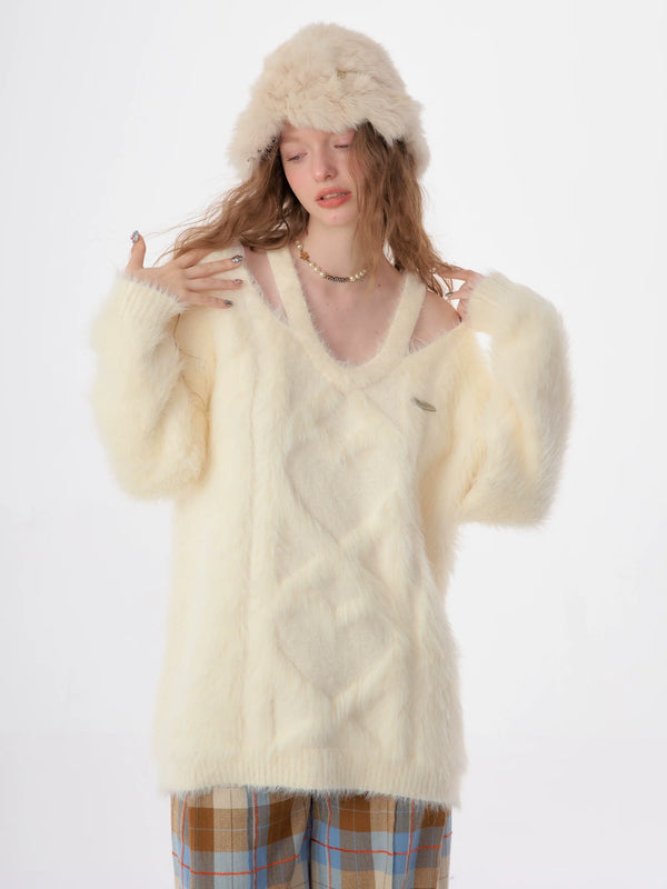 Halter Neck Off Shoulder Knit Tops