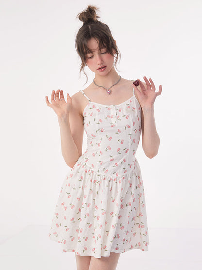 Cherry Flare Camisole Dress