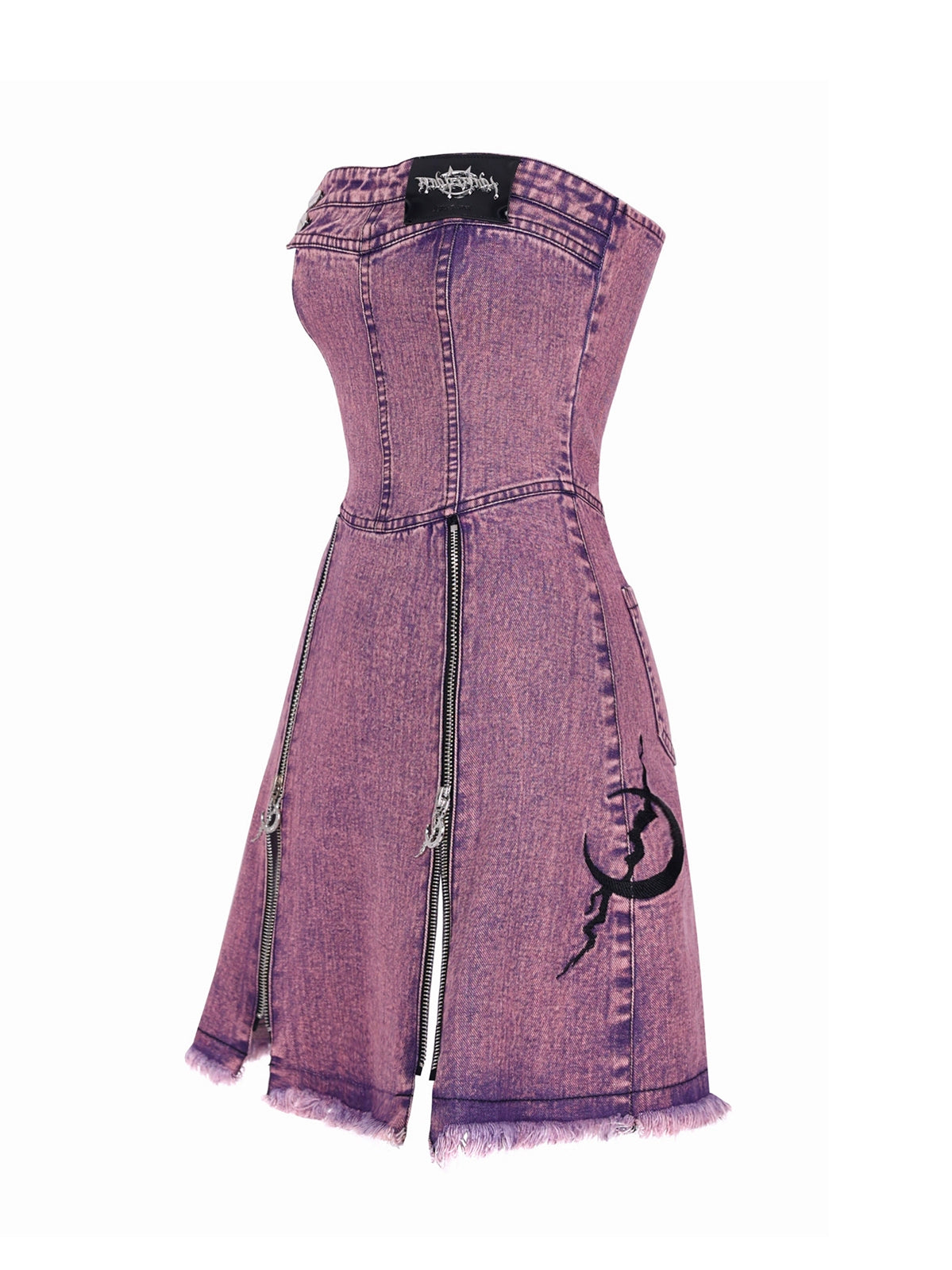 Zipper denim dress