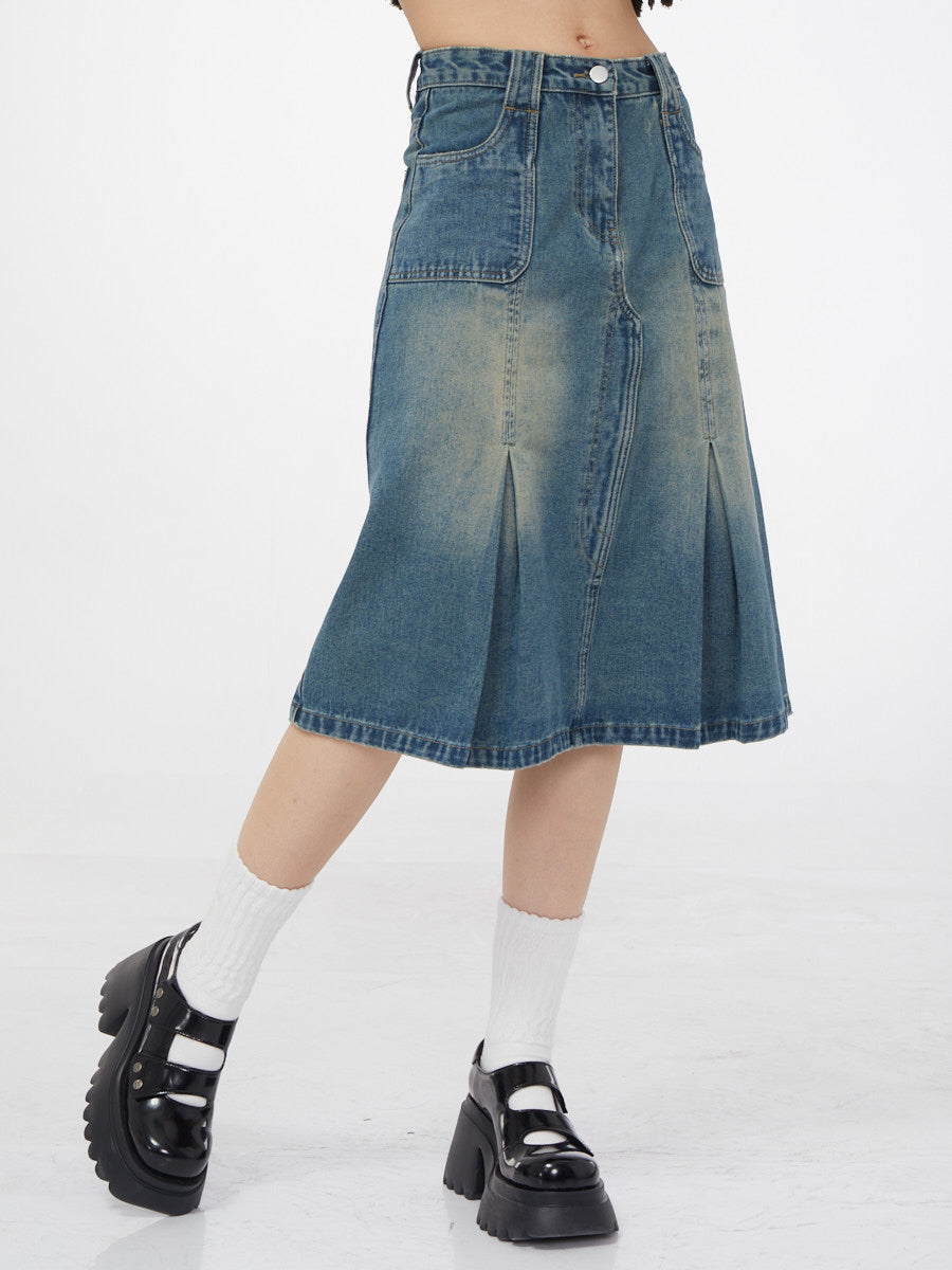 Retro Denim Skirt