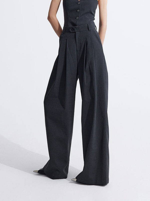 Striped Suit Wide Leg Pants