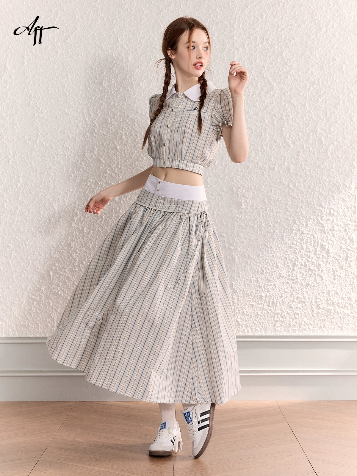 ORIGINAL DOLL COLLAR SHIRT MAXI DRESS SET-UP