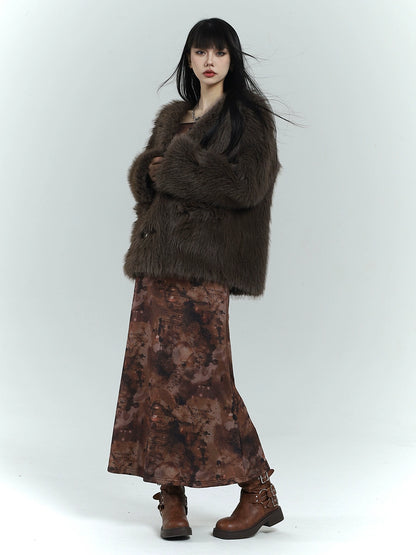 grass fur coat jacket