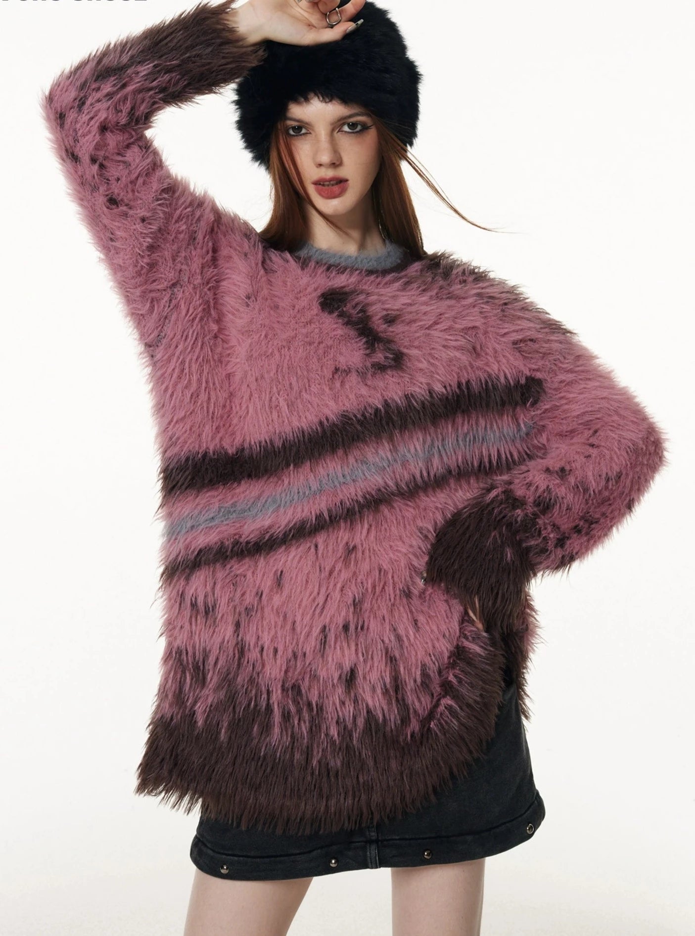 Imitation mink wool soft sweater