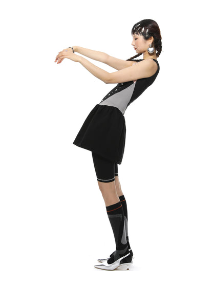 Stretch material short length dress