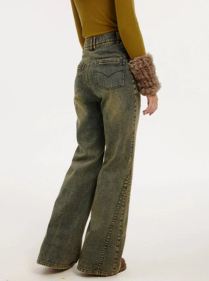 American slim cut bootcut jeans pants