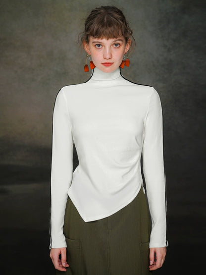 Thickened half-turtleneck knit tops