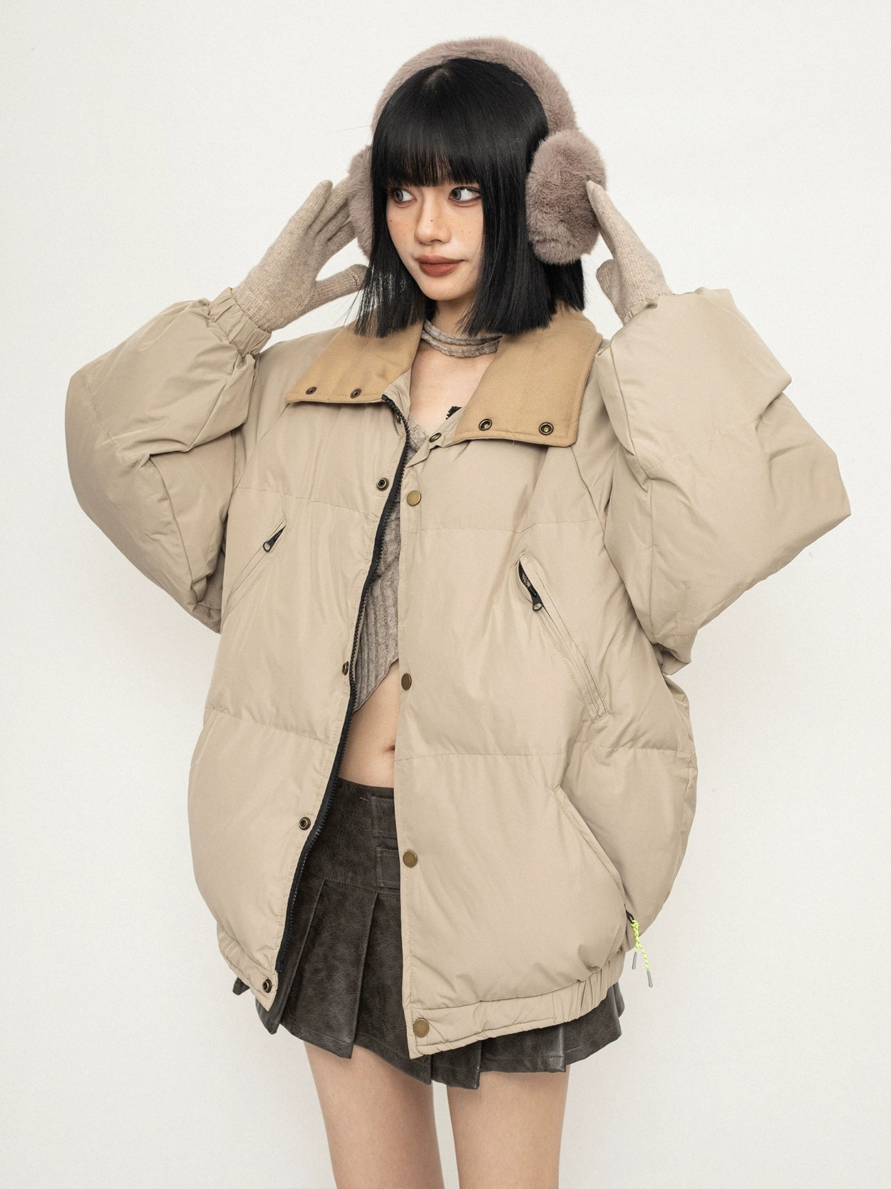 Loose Padded Lapel Bread Cotton Jacket