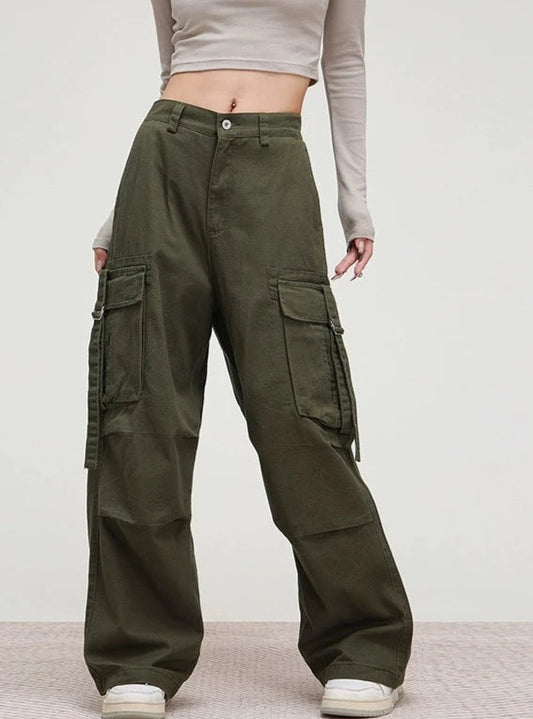 American Straight Wide Leg Casual Pants