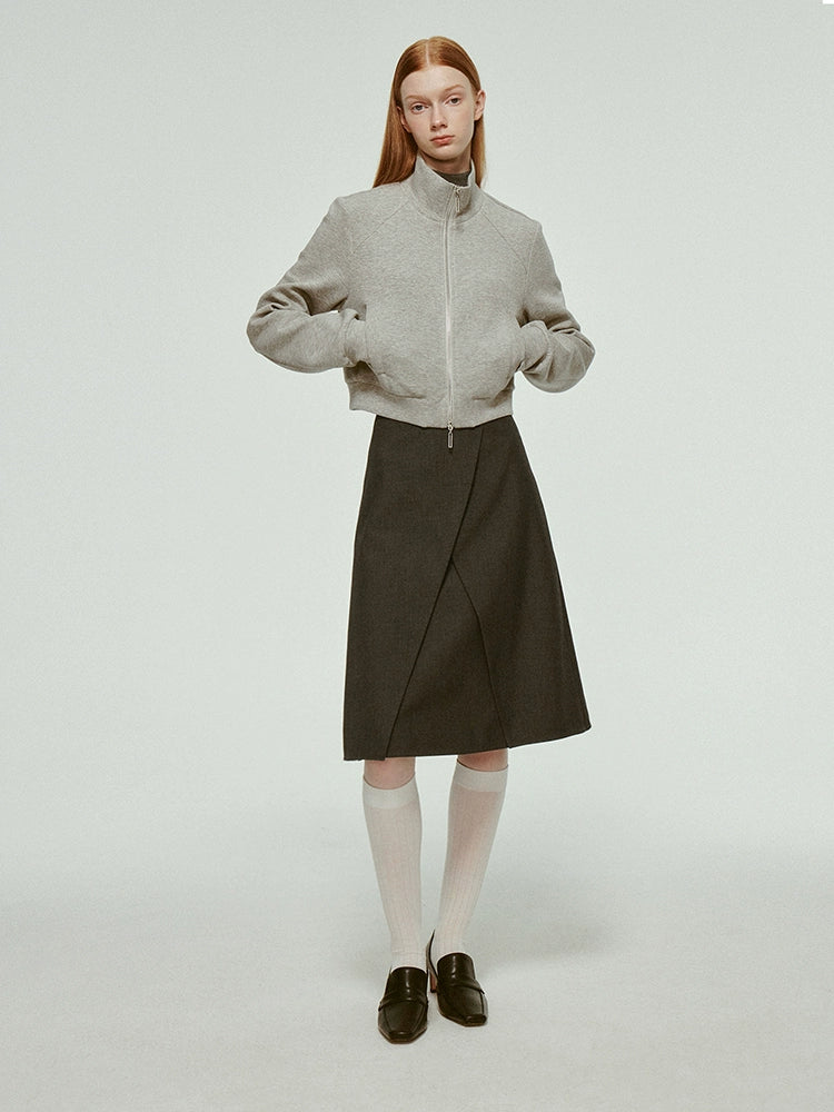 Minimalist composite wool skirt