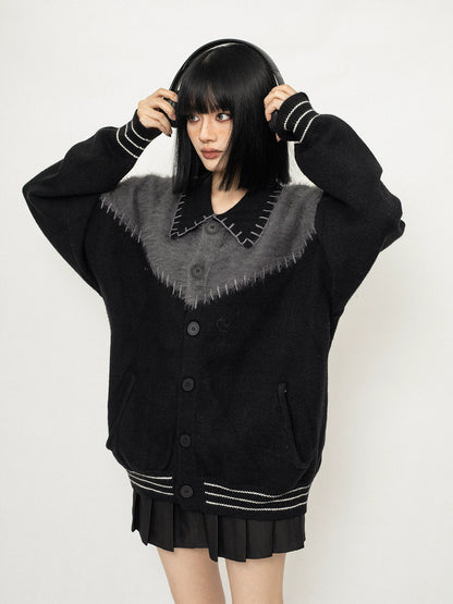 Cardigan Sweater Lapel Knit Jacket