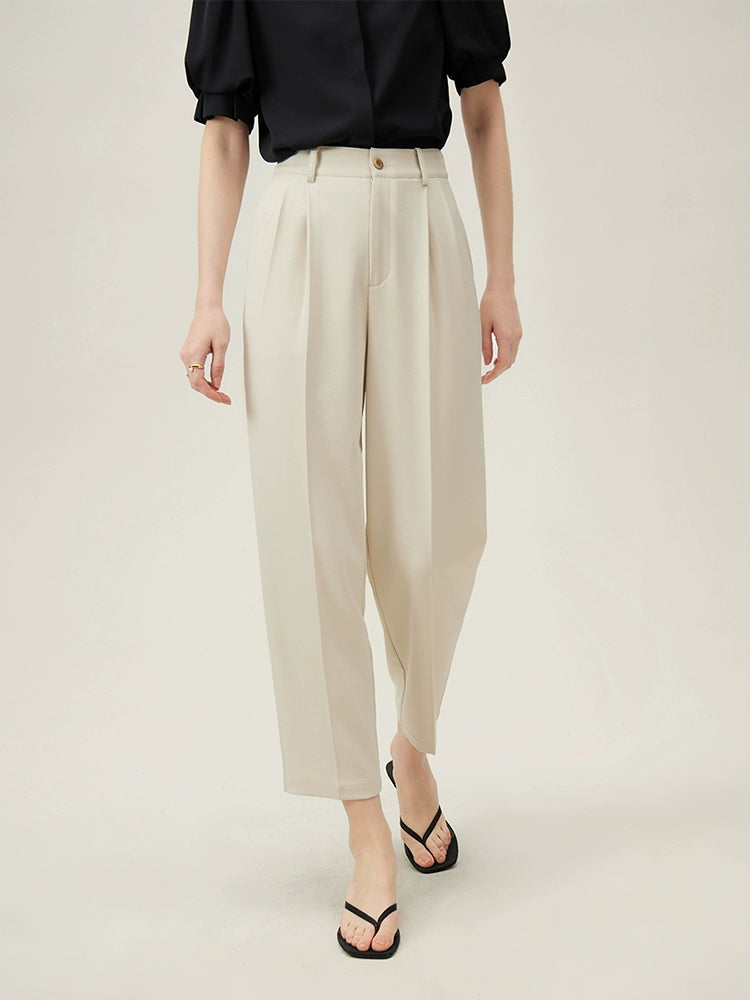 High Waist Suit Loose Slim Tapered Pants