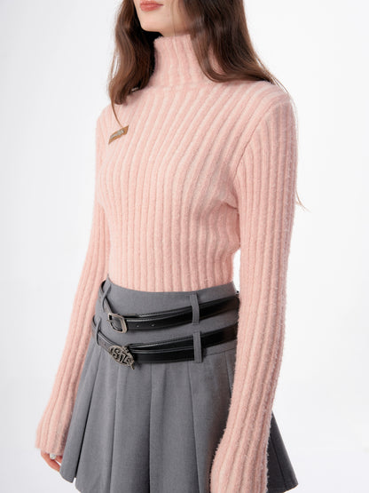 American slim thickened knit sweater