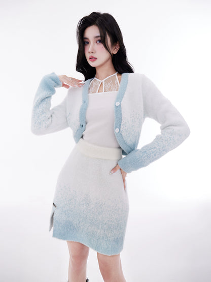Knitted Skirt Suit