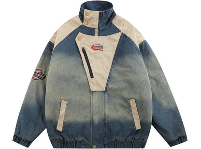 Amerikanische Vintage -Overalls gepolsterte Jacke