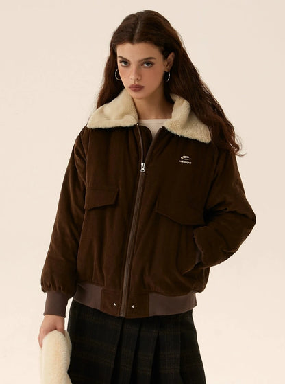 loose short cotton-padded jacket