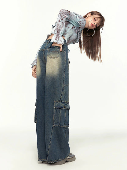 Retro Wash Jeans Pants