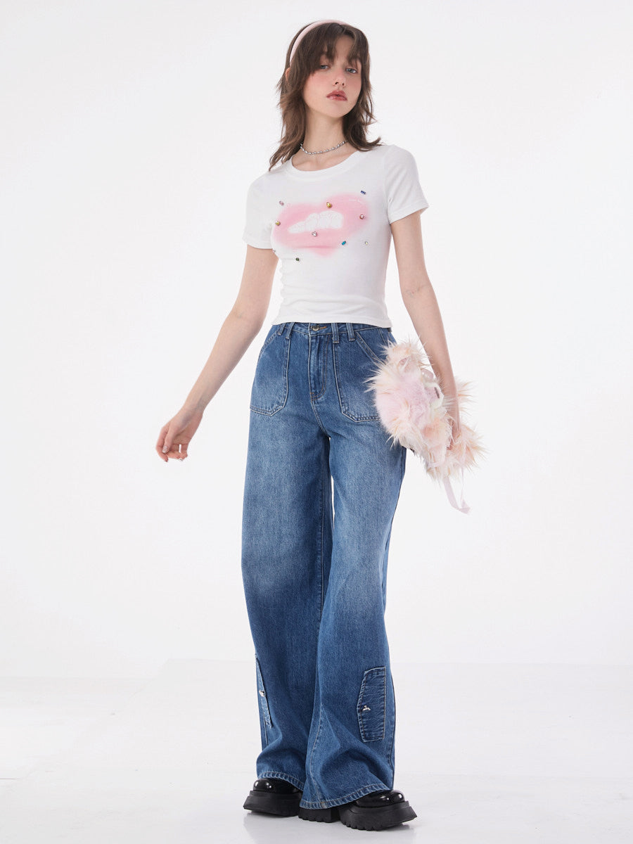 Rabbit Print Short Sleeve T-Shirt