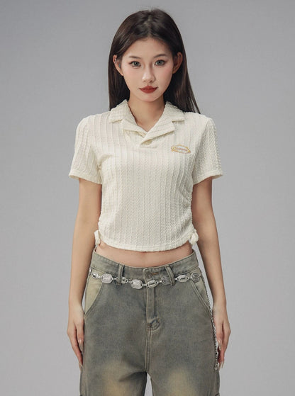 American Retro Short Open Navel Spicy T-shirt