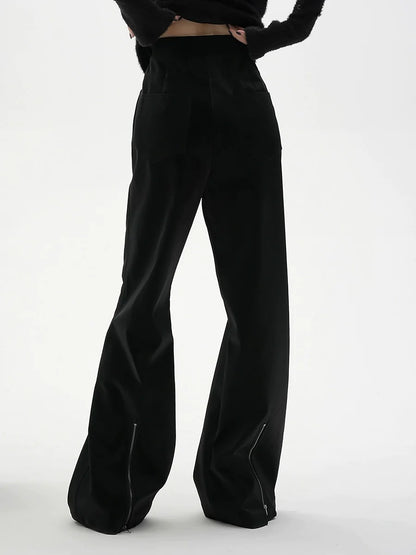 Zip Flared Pants